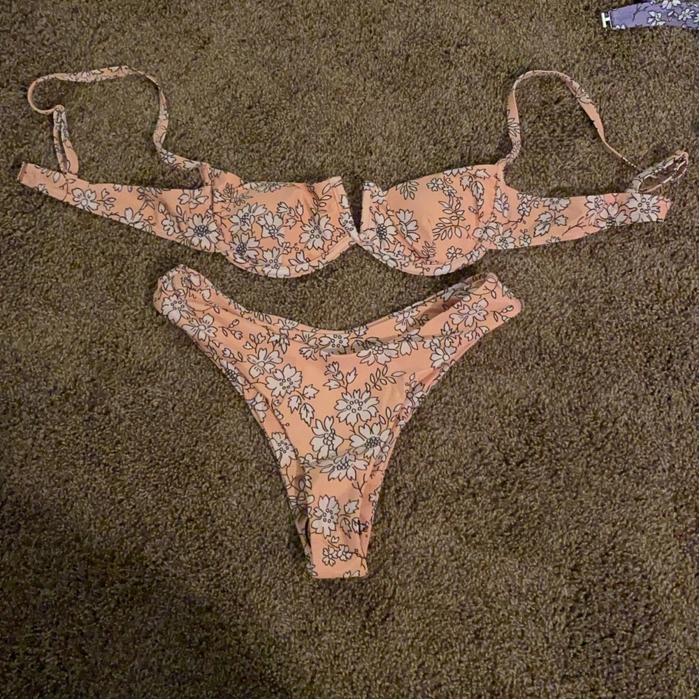 Light Orange Swimsuit Set